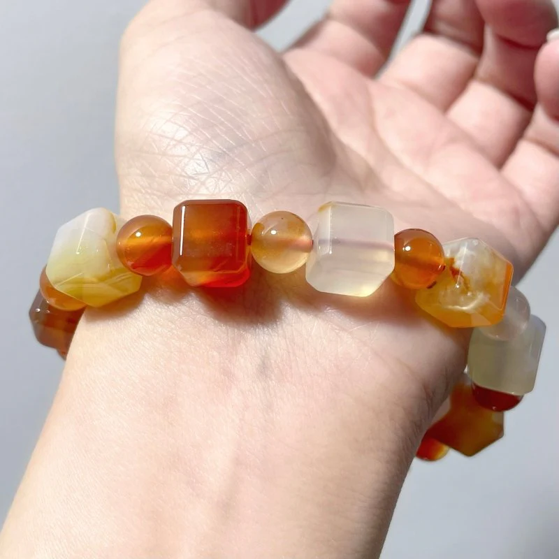 Sugar Cube Carnelian Bracelets Wholesale - Image 2
