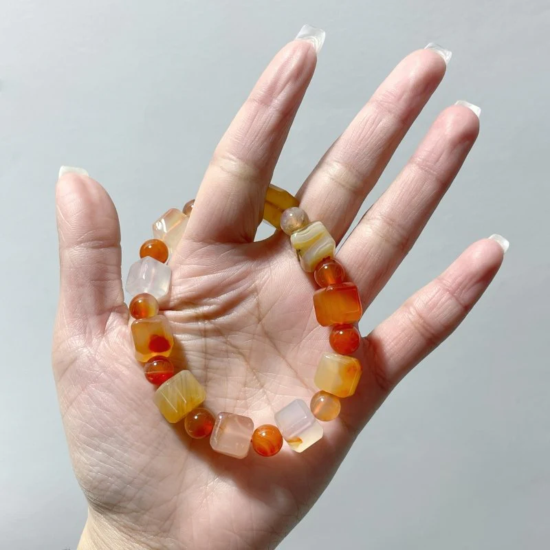Sugar Cube Carnelian Bracelets Wholesale - Image 4