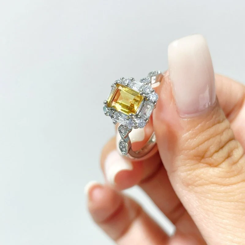 Sugar Cube Citrine Ring Wholesale - Image 2