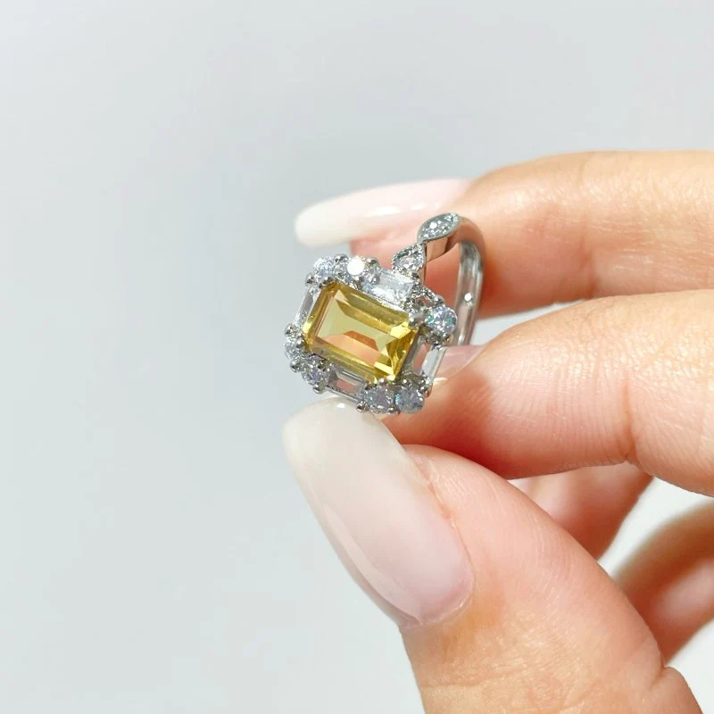 Sugar Cube Citrine Ring Wholesale - Image 4