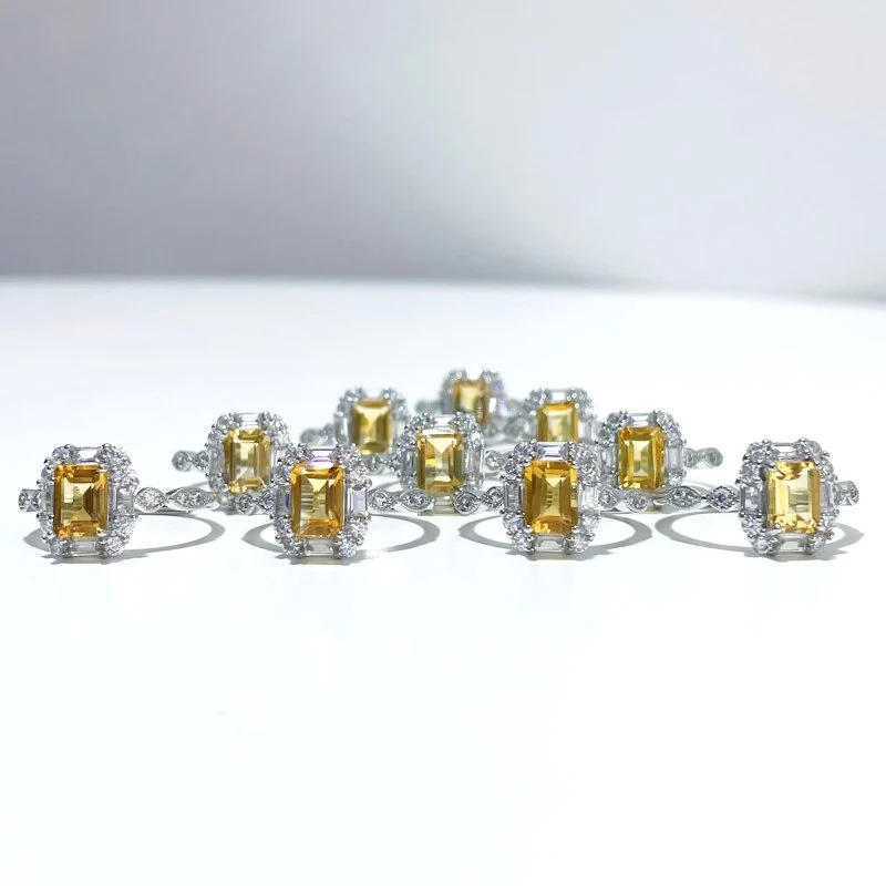 Sugar Cube Citrine Ring Wholesale - Image 5