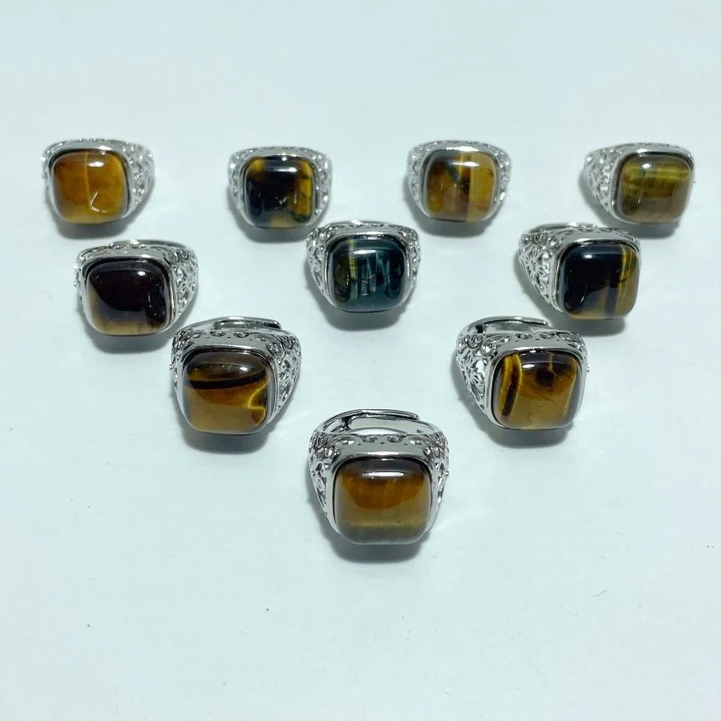 Sugar Cube Tiger Eye Ring Wholesale - Image 2