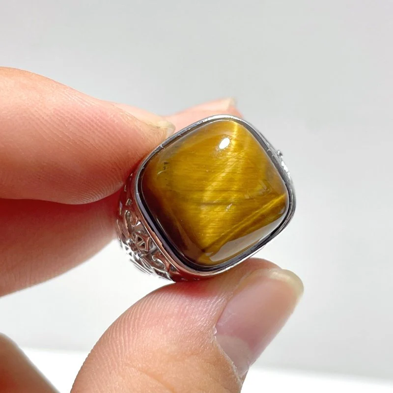 Sugar Cube Tiger Eye Ring Wholesale - Image 3