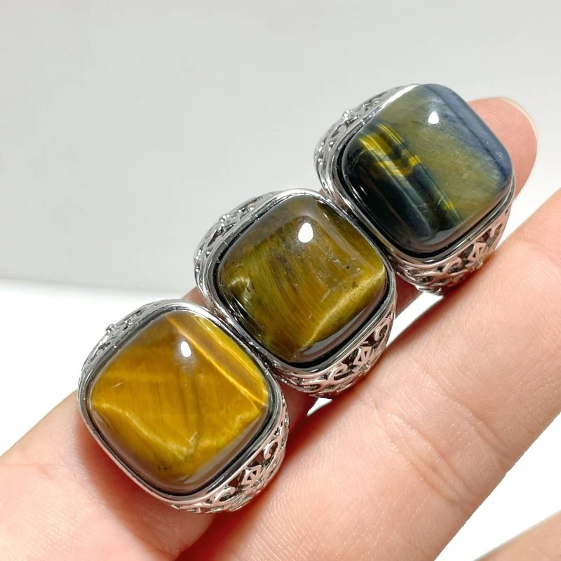 Sugar Cube Tiger Eye Ring Wholesale - Image 4