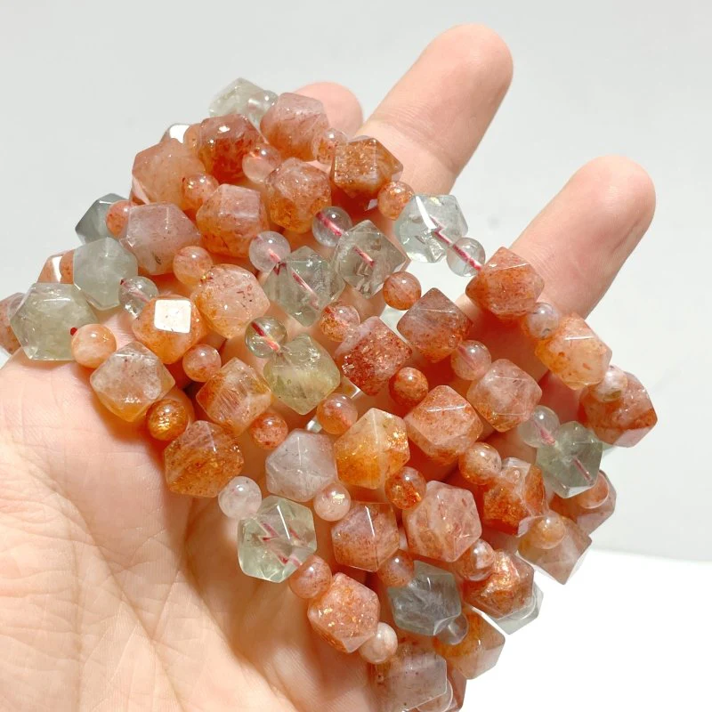Sunstone Beads Mixed Sixteen-sided Polyhedron Bracelets Wholesale