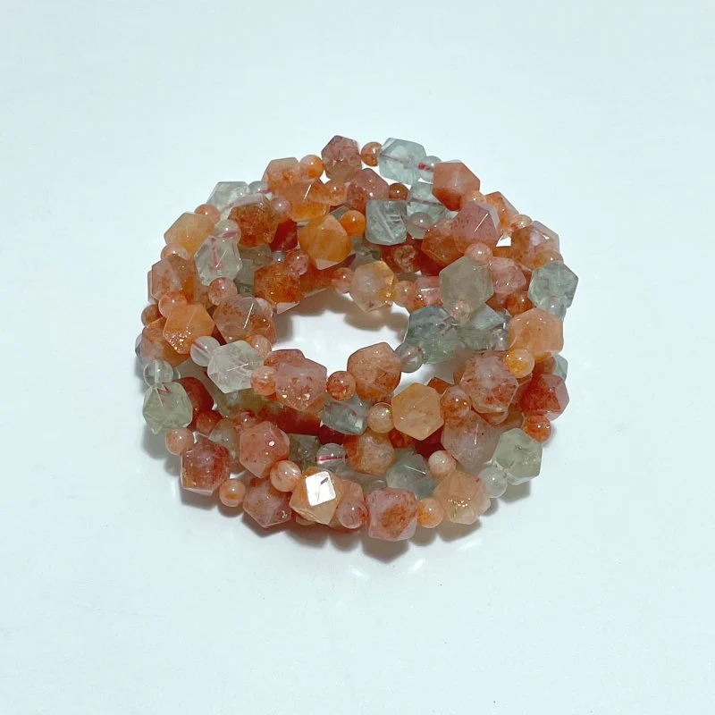 Sunstone Beads Mixed Sixteen-sided Polyhedron Bracelets Wholesale - Image 3