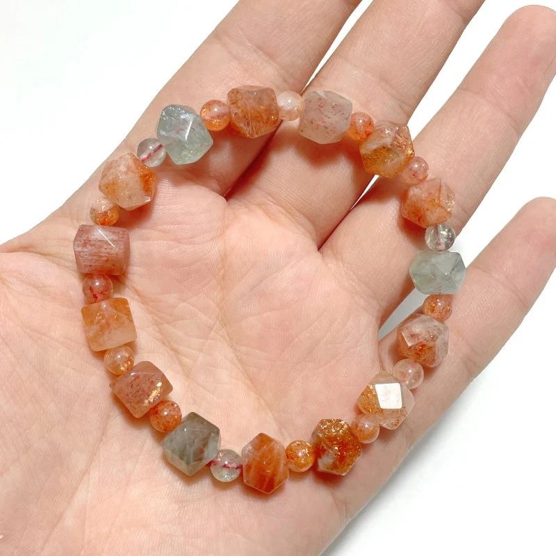Sunstone Beads Mixed Sixteen-sided Polyhedron Bracelets Wholesale - Image 5
