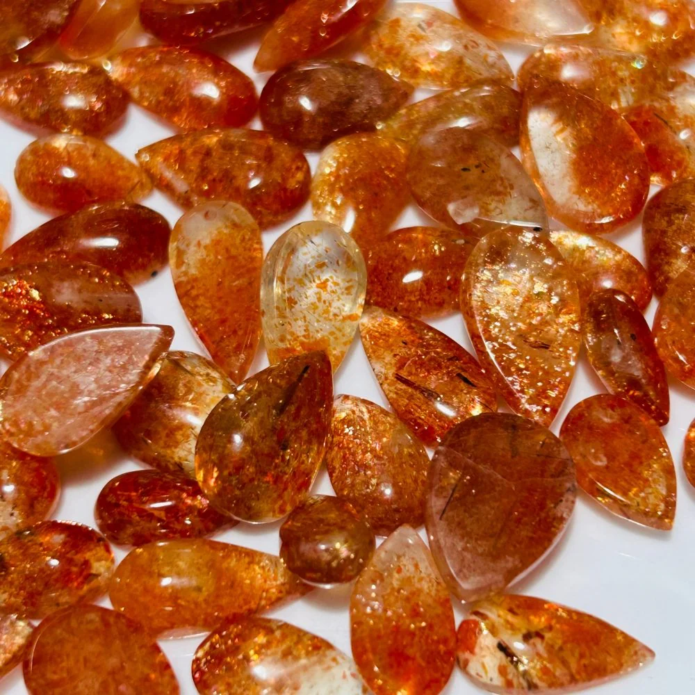 49 Pieces High Quality Sunstone Mini For DIY Teardrop Pendant - Image 2