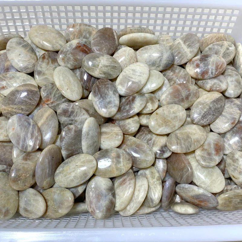 254 Pieces Sunstone Mixed Moonstone Palm Closeout