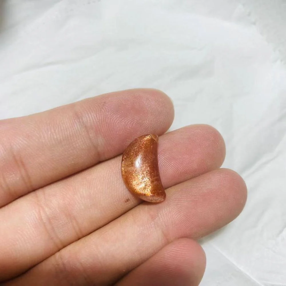 Sunstone Moon Shape Wholesale Crystal Diy Pendant - Image 3