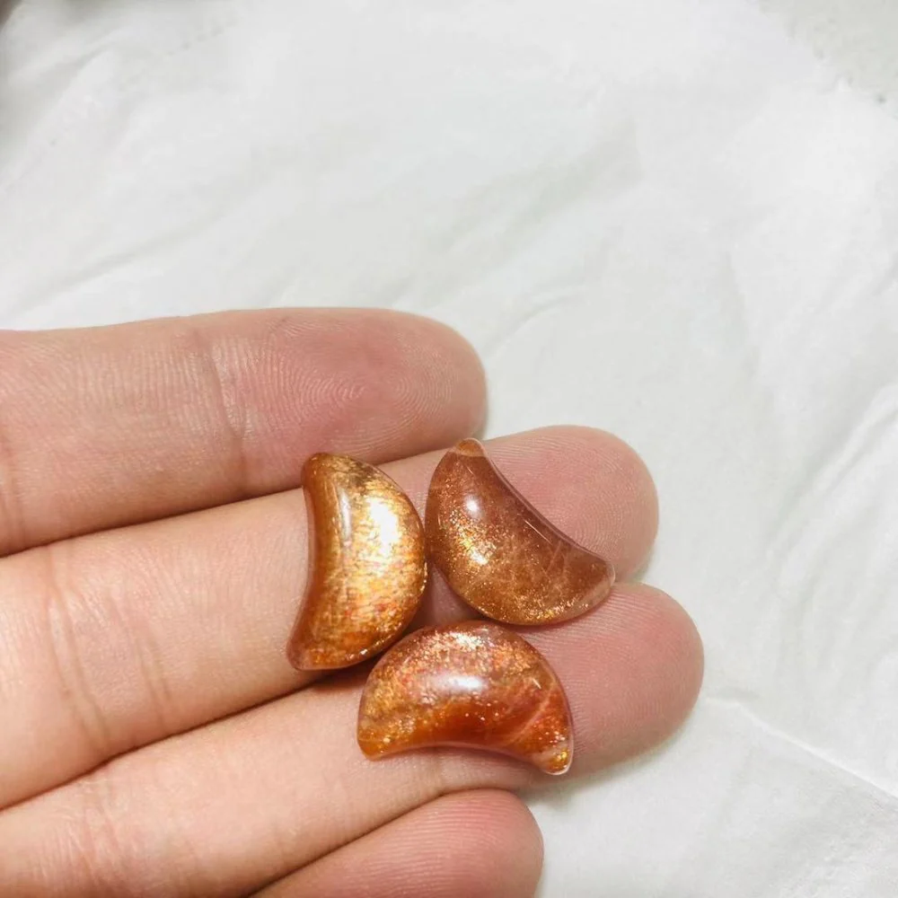 Sunstone Moon Shape Wholesale Crystal Diy Pendant - Image 4