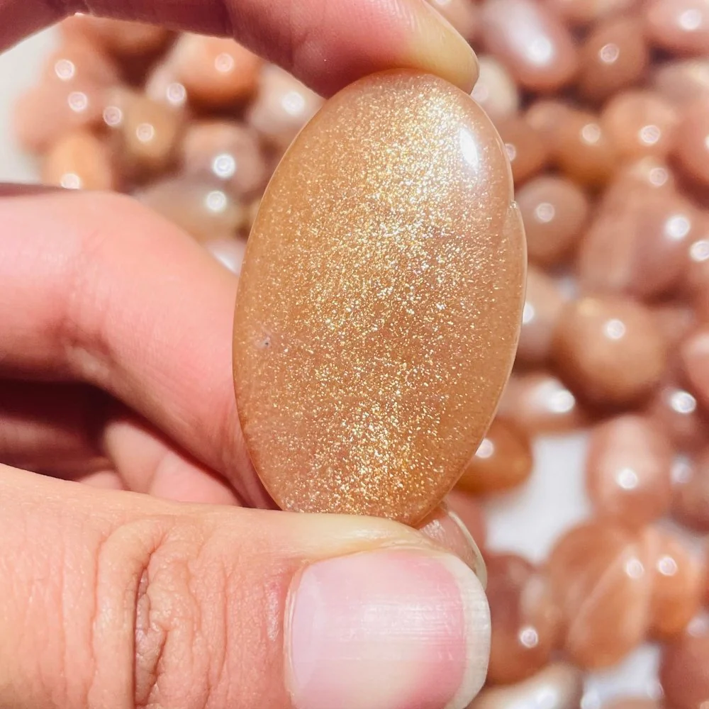 138 Pieces High Quality Sunstone Small Tumbled DIY Pendant - Image 6
