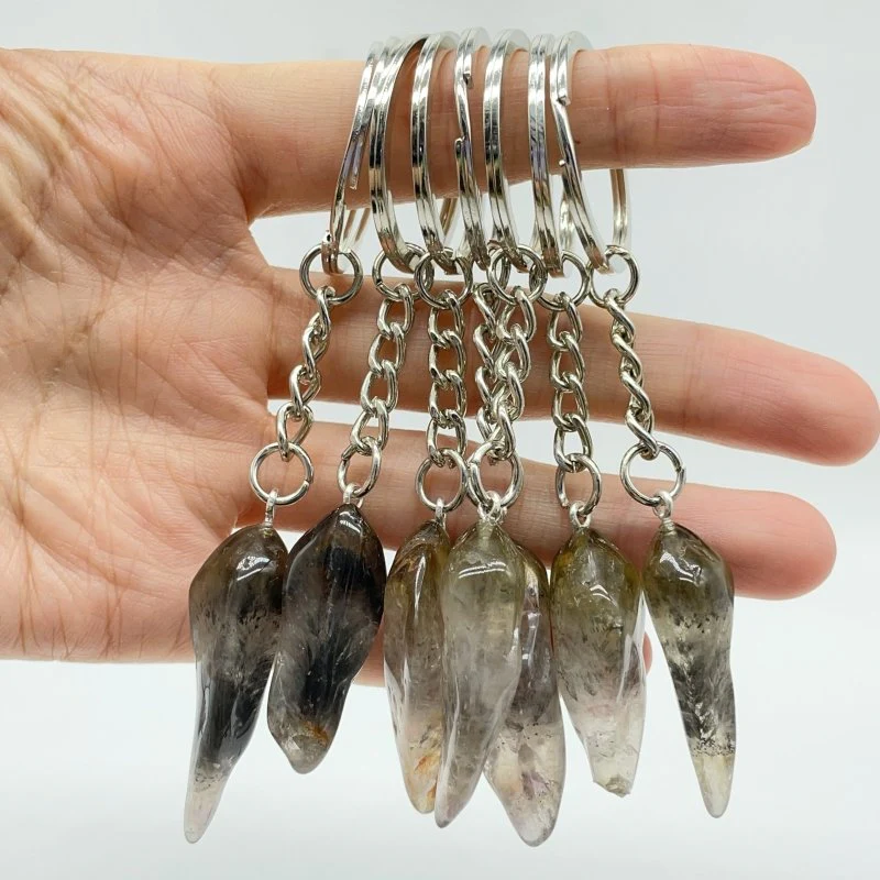 Super 7 Crystal Keychain Wholesale Mixed Citrine Geothite - Image 4