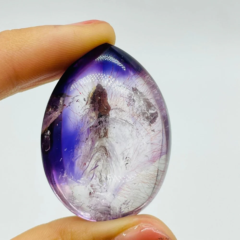 Super7 Amethyst Enhydro Crystal Teardrop Shape DIY Pendant - Image 5