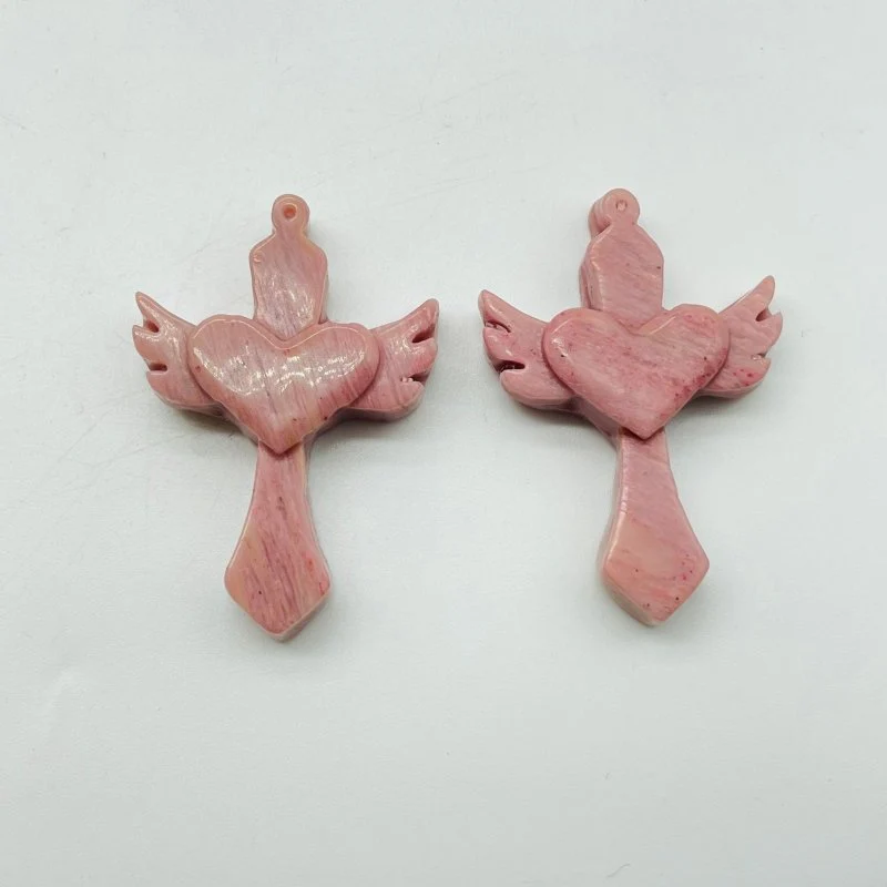 Sword With Wings Heart Shaped Stone Carving Wholesale Aventurine Lepidolite - Image 4