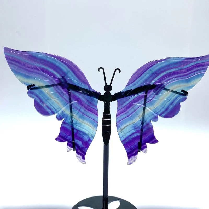 Symmetry Fluorite Butterfly Wing With Stand - Image 2