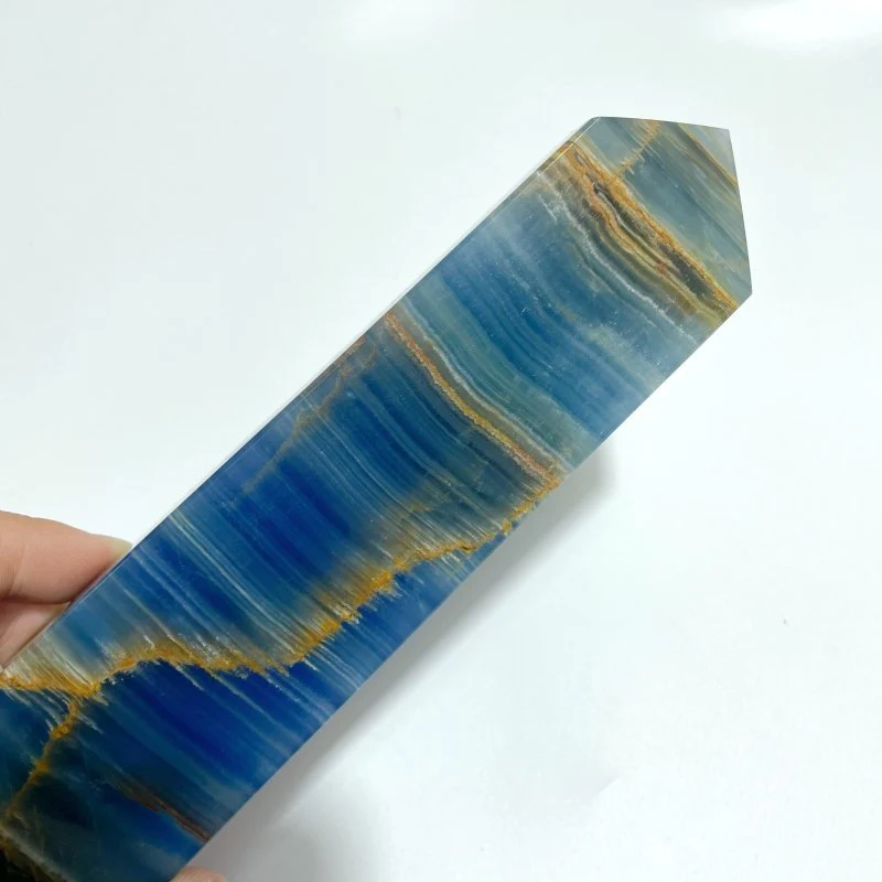 6 Pieces Tall High Quality Blue Onyx Four-sided Tower Point - Image 6
