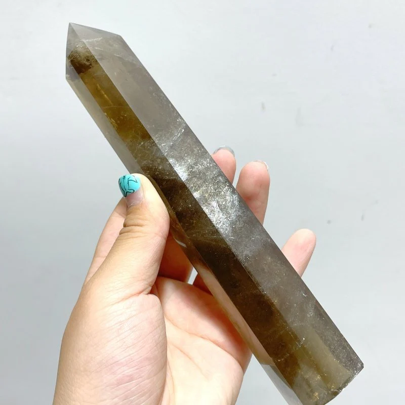 12 Pieces Tall Thin Smoky Quartz Tower Point - Image 6