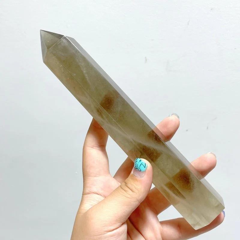 12 Pieces Tall Thin Smoky Quartz Tower Point - Image 7
