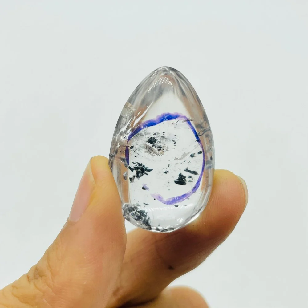 High Quality Teardrop Shape Enhydro Quartz Pendant DIY - Image 2