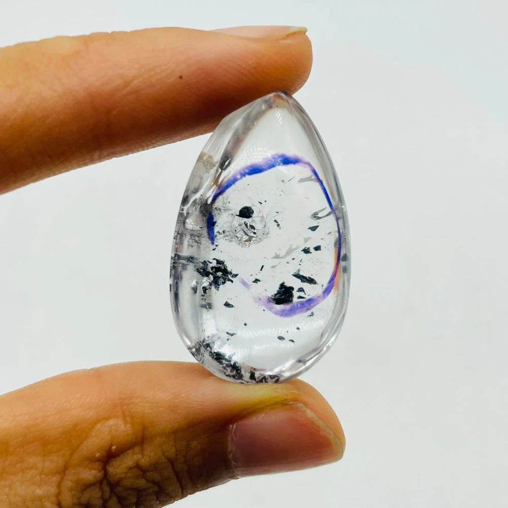 High Quality Teardrop Shape Enhydro Quartz Pendant DIY - Image 3