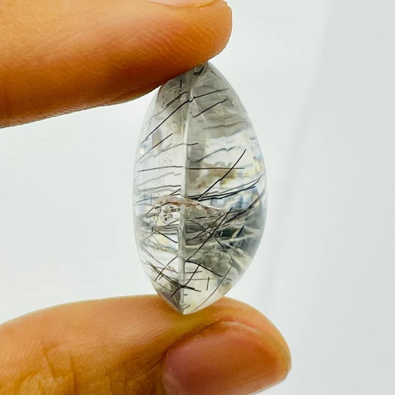 Unique Black Rutile Quartz In Quartz Teardrop Shape DIY Pendant - Image 3