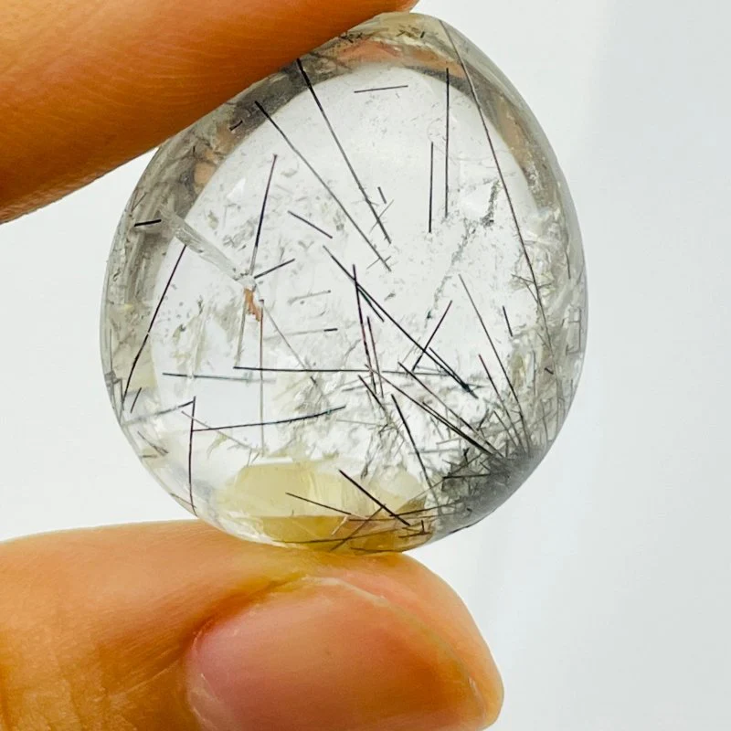 Unique Black Rutile Quartz In Quartz Teardrop Shape DIY Pendant - Image 4