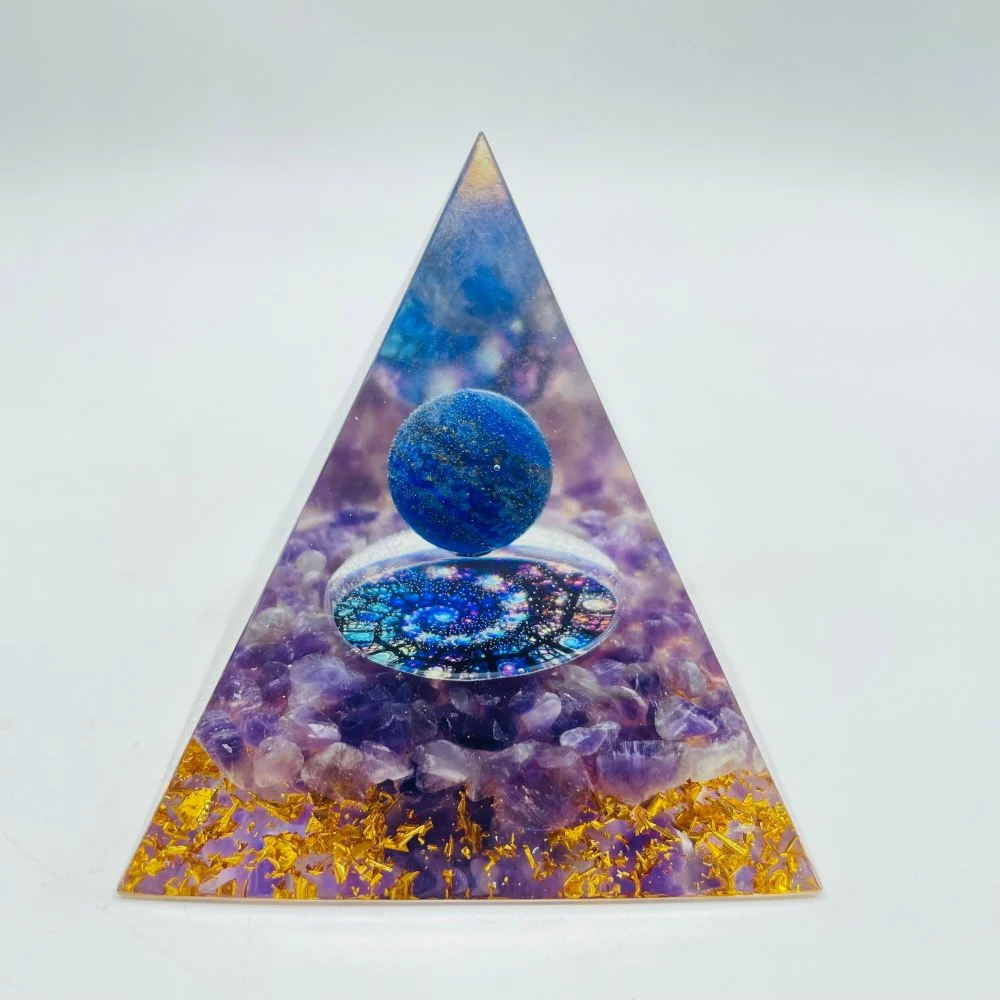 Lapis Lazuli Amethyst Orgone Pyramid Wholesale - Image 2