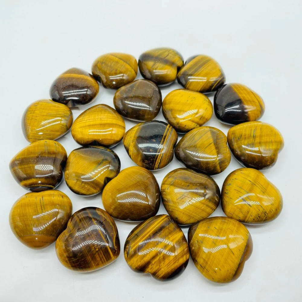 Tiger Eye Heart Stone 1.1in(3cm) Wholesale - Image 3