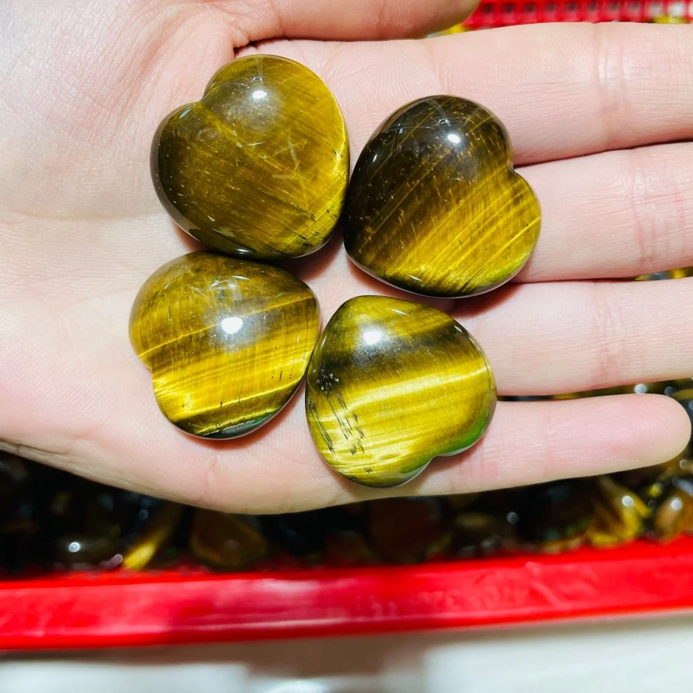 Tiger Eye Heart Stone 1.1in(3cm) Wholesale - Image 5