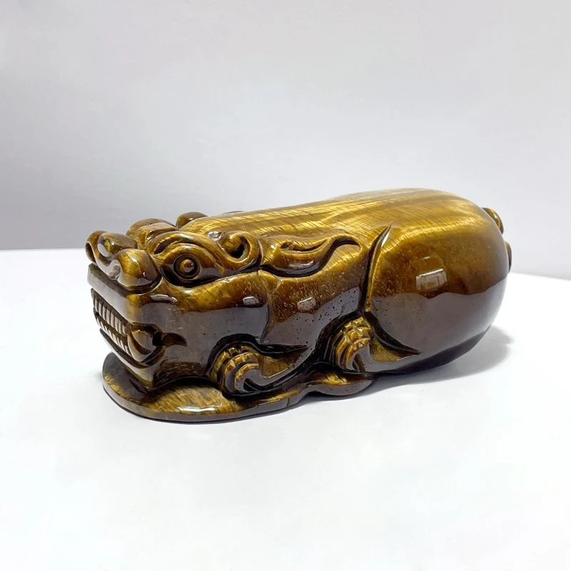 Large Tiger Eye Pixiu Carving - Image 2