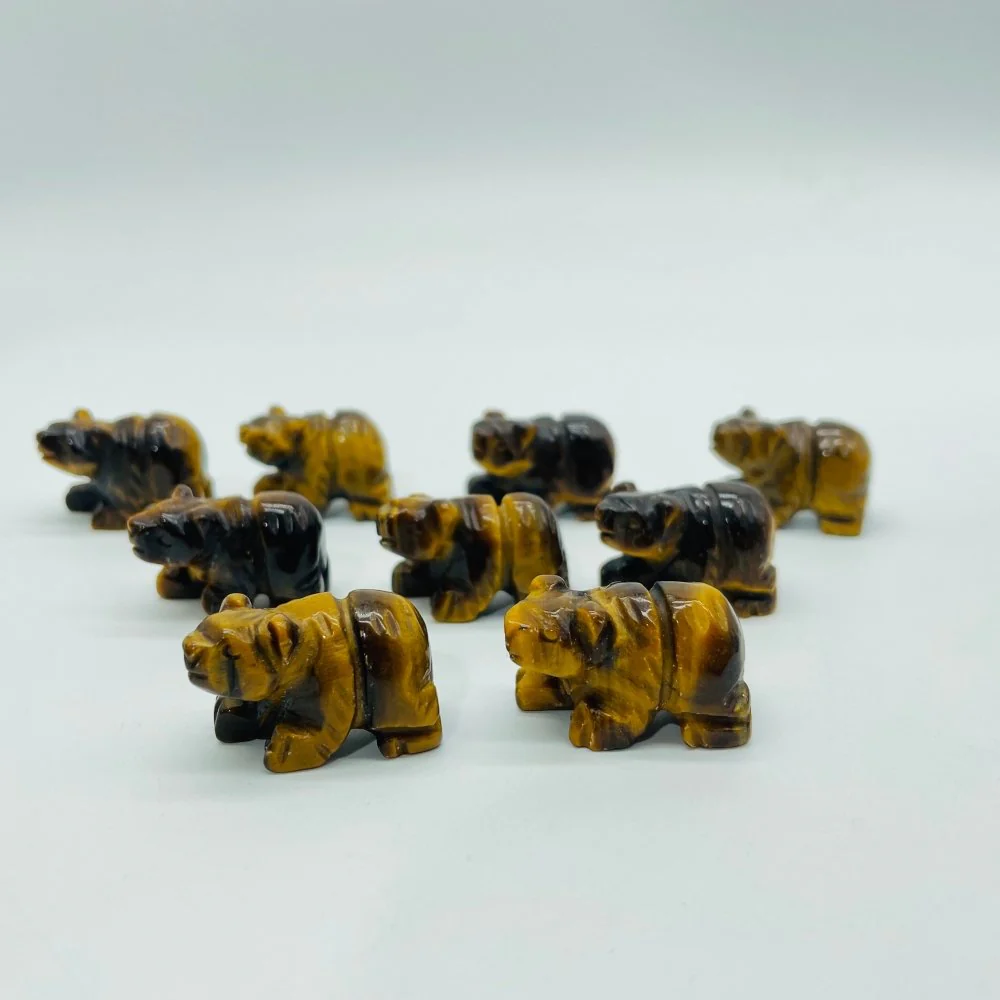Mini Tiger Eye Polar Bear Carving Crystal Wholesale - Image 4