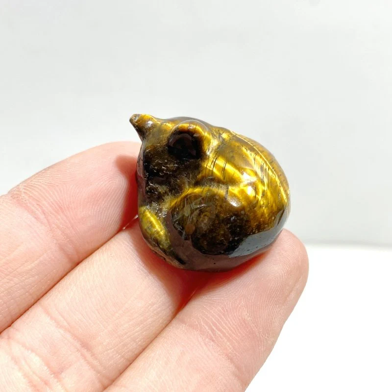 2.7CM Tiger Eye Sleeping Cat Carving Wholesale - Image 4