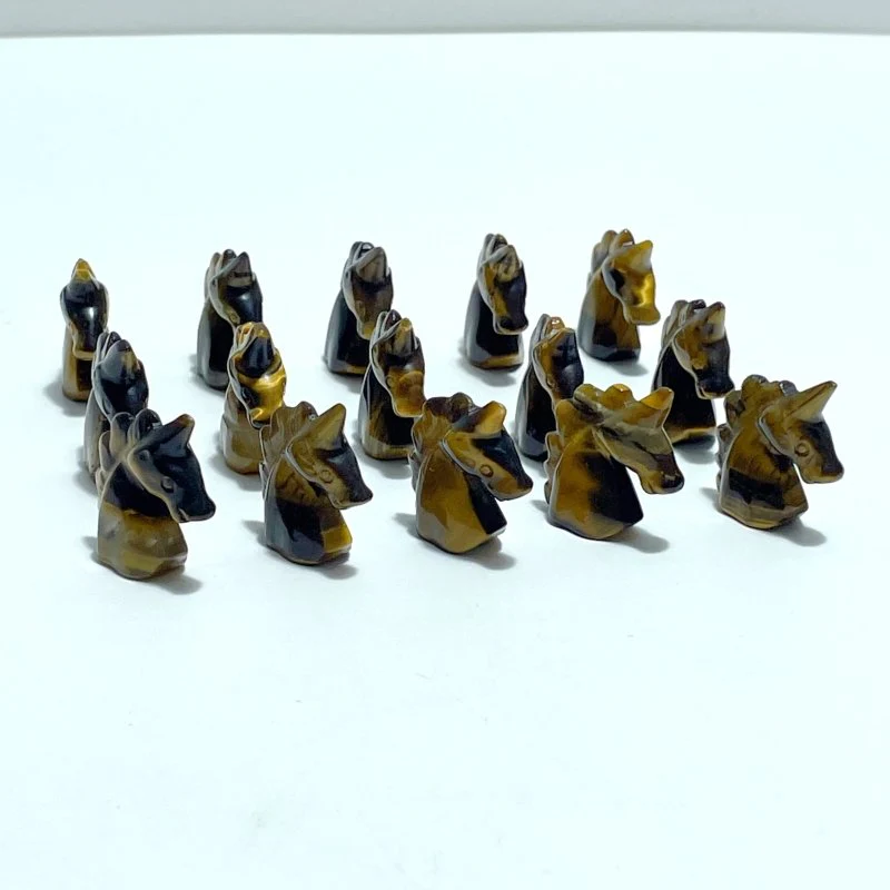 Mini Tiger Eye Unicorn Carving Wholesale