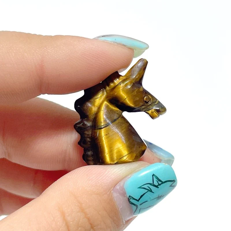 Mini Tiger Eye Unicorn Carving Wholesale - Image 2