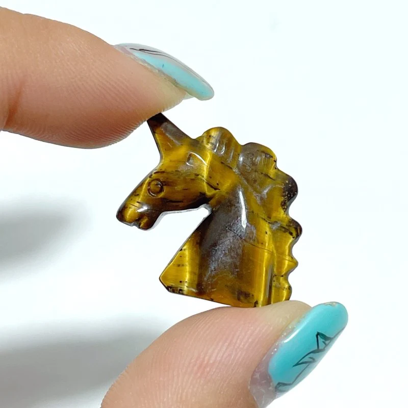 Mini Tiger Eye Unicorn Carving Wholesale - Image 5