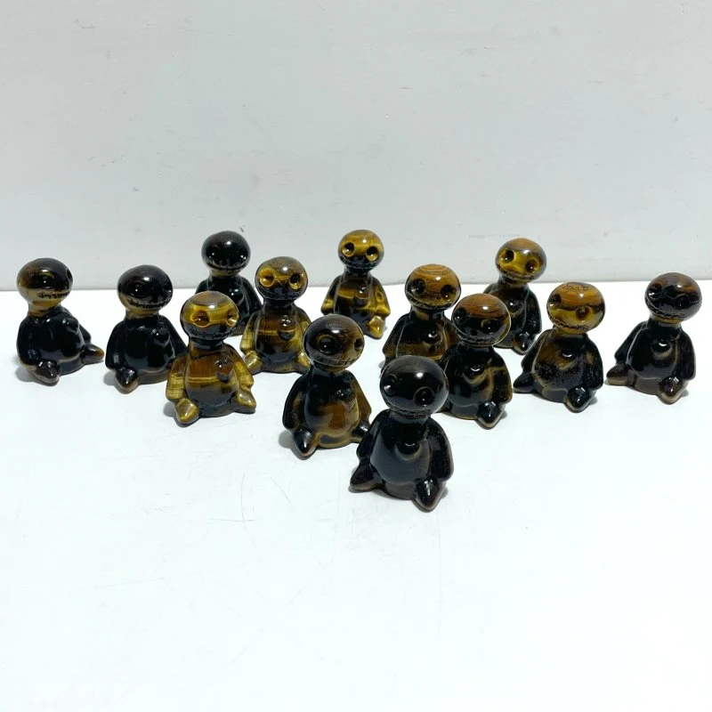 13 Pieces Tiger Eye Voodoo Doll Carving(Defect)