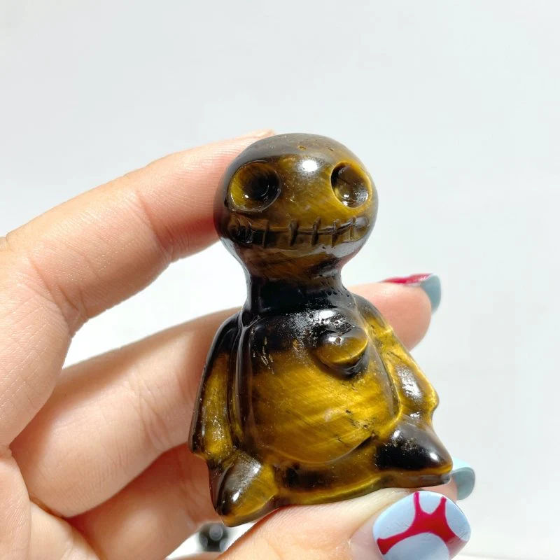 13 Pieces Tiger Eye Voodoo Doll Carving(Defect) - Image 2