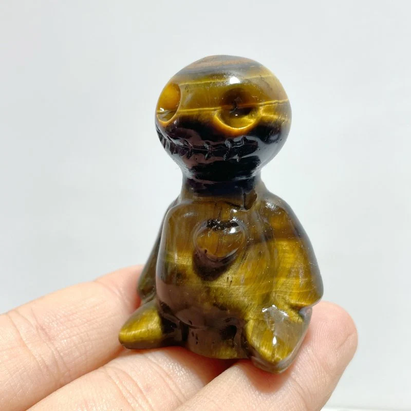 13 Pieces Tiger Eye Voodoo Doll Carving(Defect) - Image 3