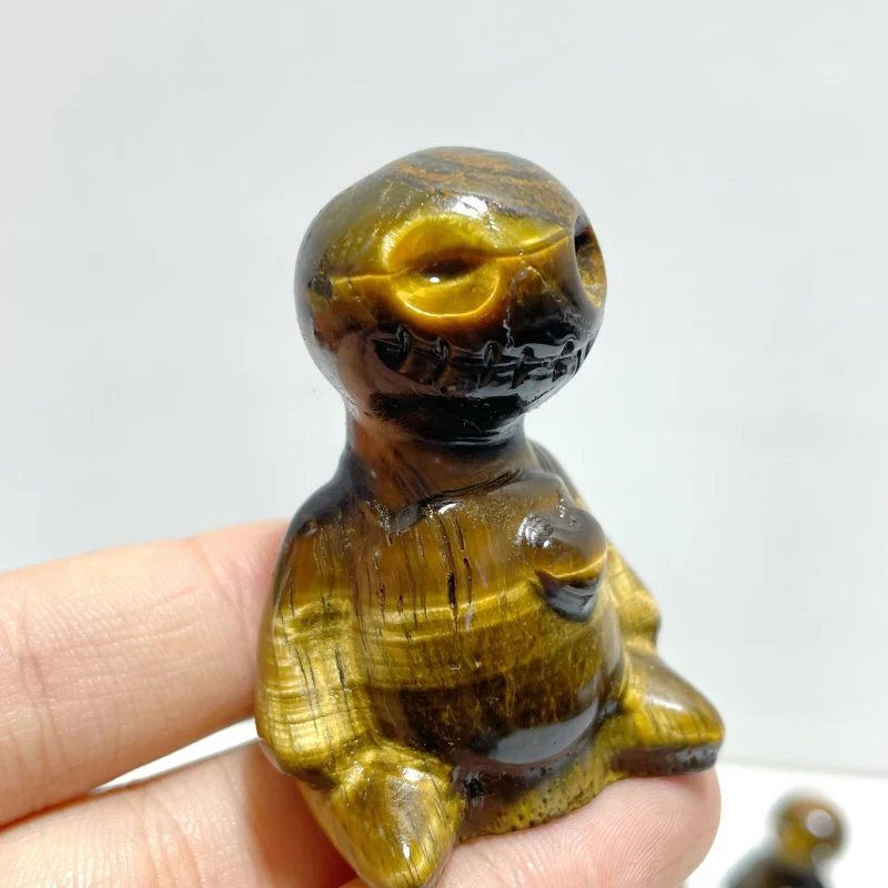 13 Pieces Tiger Eye Voodoo Doll Carving(Defect) - Image 4