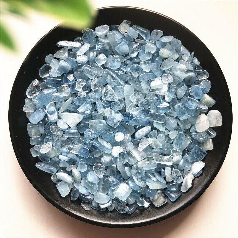 Transparent Blue Aquamarine Gravel Chips Wholesale - Image 3