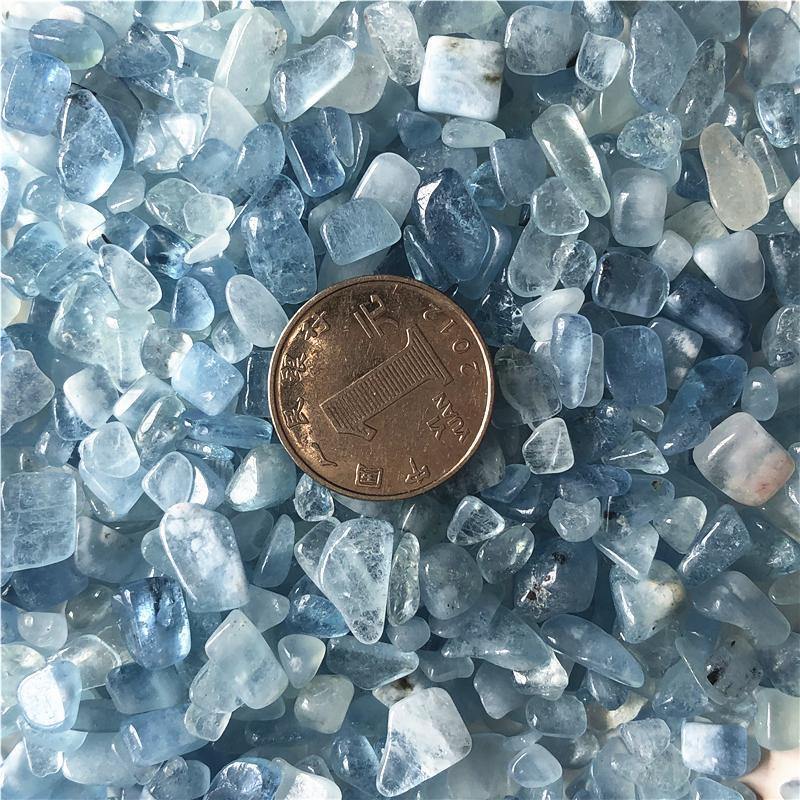 Transparent Blue Aquamarine Gravel Chips Wholesale - Image 4
