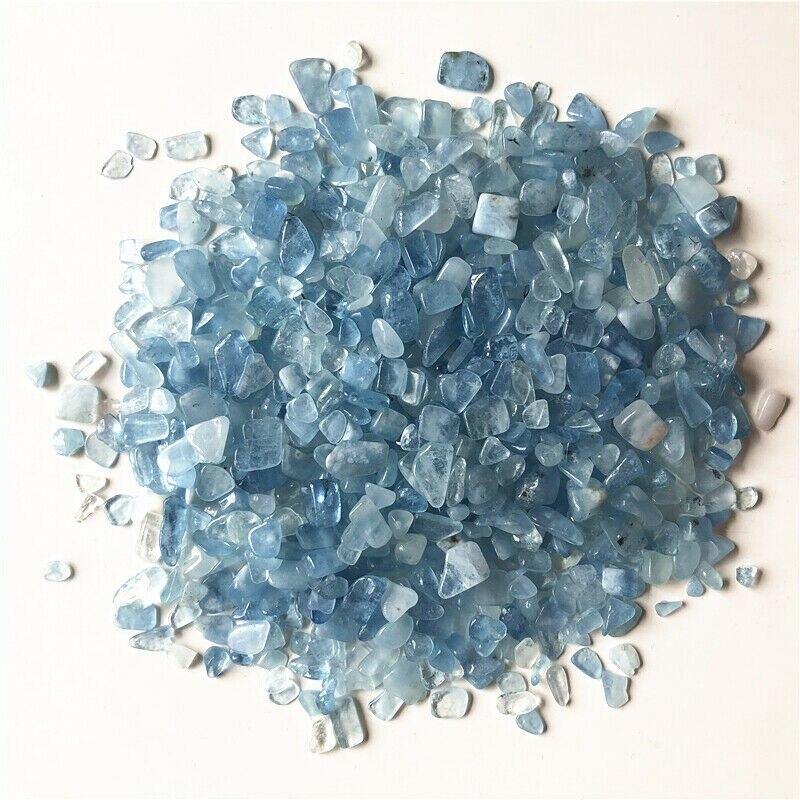 Transparent Blue Aquamarine Gravel Chips Wholesale - Image 5