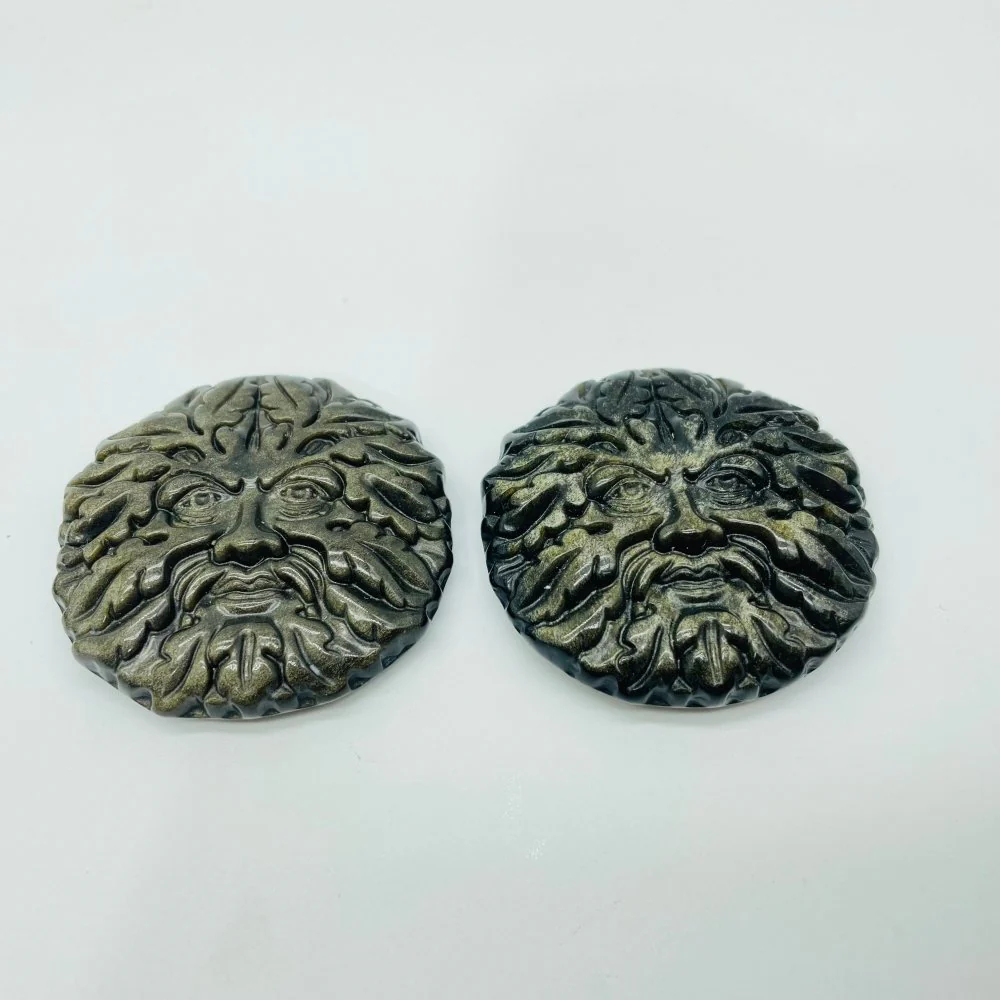 Treebeard Carving Stone Wholesale Green Aventurine Gold Obsidian - Image 2
