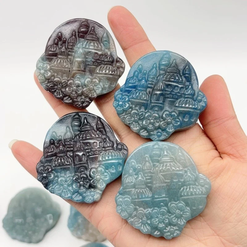 15 Pieces Trolleite Castle Carving Crystal Wholesale - Image 5