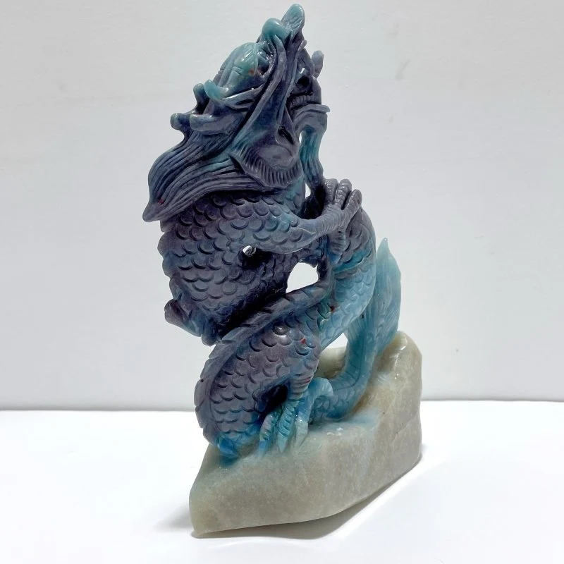 7.6in Chinese Dragon Trolleite Dragon Carving - Image 3