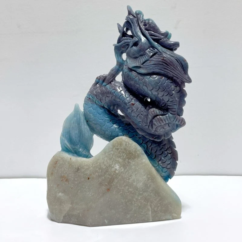 7.6in Chinese Dragon Trolleite Dragon Carving - Image 4
