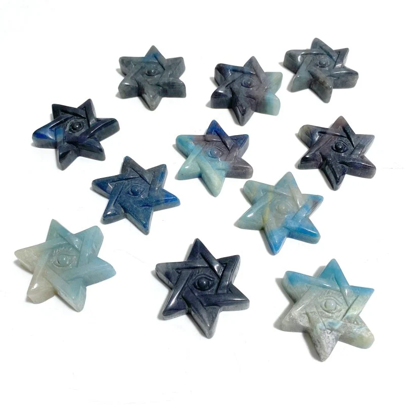 11 Pieces Trolleite Evil Eye Star Carving Clearance