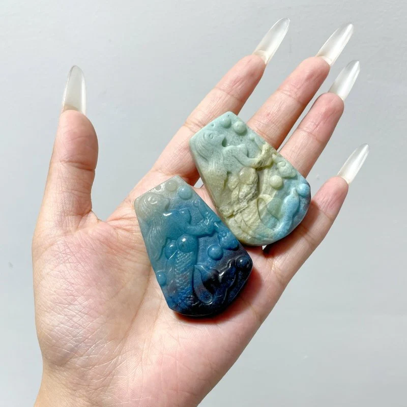 20 Pieces Trolleite Mermaid Carving Crystal Wholesale
