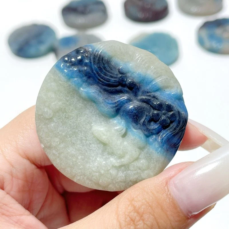 12 Pieces Trolleite Nine-Tailed Fox Crystal Carving - Image 3